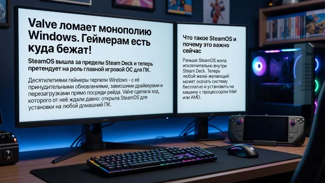 Valve ломает монополию Windows. Геймерам есть куда бежать!