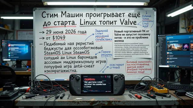 Steam Machine проигрывает ещё до старта. Linux топит Valve